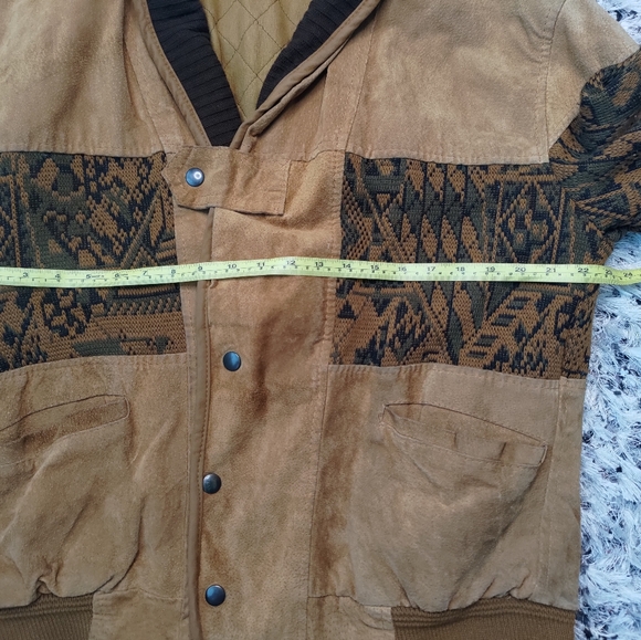Vintage Navajo Bomber Jacke Genuine Suede - Picture 6 of 11